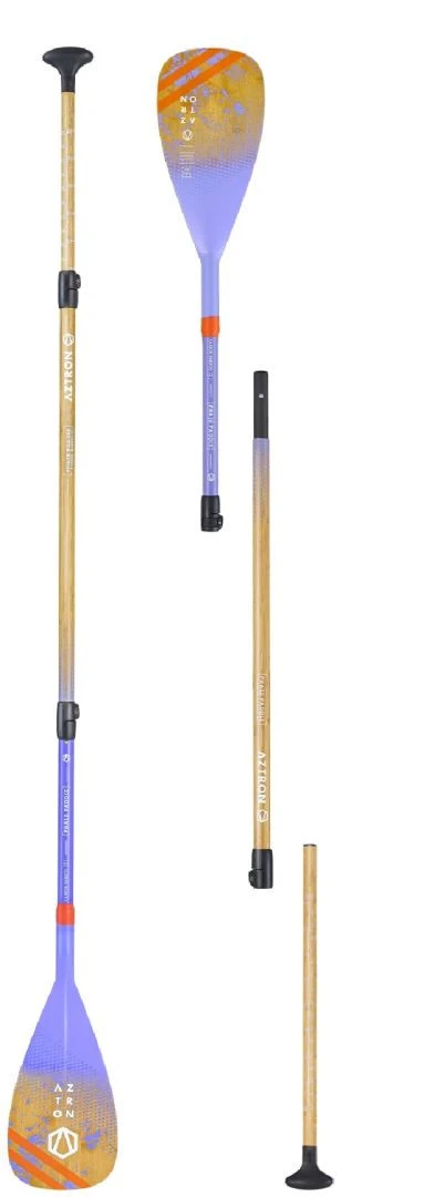 Aztron Phase Bamboo Carbon 3-Section Paddle Purple 3 Aztron Phase Bamboo Carbon 3-Section Paddle Purple