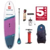 Red Paddle Co. Red Paddle Co 10'6 Ride MSL Inflatable SUP + Cruiser Tough Paddle White-Purple-Dark Blue -Watersporten Winkel red paddle co 10 6 ride msl inflatable sup cruiser tough paddle white purple dark blue 0
