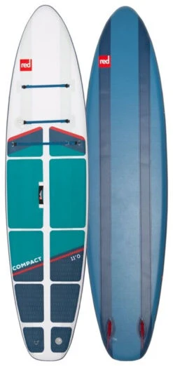 Red Paddle Co. Red Paddle Co 11'0 Compact MSL Inflatable SUP White-Teal-Dark Blue -Watersporten Winkel red paddle co 11 0 compact msl inflatable sup white teal dark blue 0
