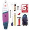 Red Paddle Co. Red Paddle Co 11'0 Sport MSL Inflatable SUP + Hybrid Tough Paddle White-Purple-Dark Blue -Watersporten Winkel red paddle co 11 0 sport msl inflatable sup hybrid tough paddle white purple dark blue 0