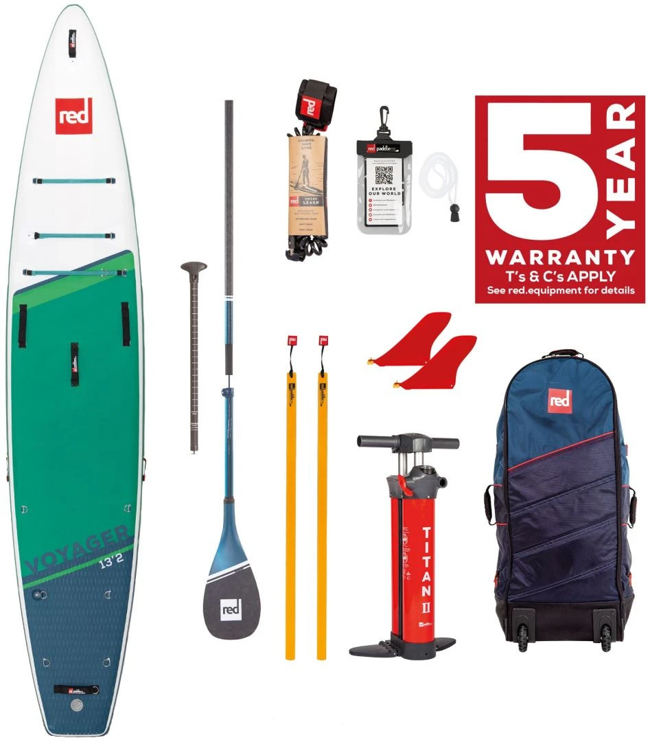 Red Paddle Co. Red Paddle Co 12'6 Voyager MSL Inflatable SUP + Prime Paddle White-Green-Dark Blue 3 Red Paddle Co. Red Paddle Co 12'6 Voyager MSL Inflatable SUP + Prime Paddle White-Green-Dark Blue
