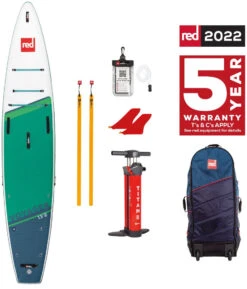 Red Paddle Co. Red Paddle Co 13'2 Voyager Plus MSL Inflatable SUP White-Green-Dark Blue -Watersporten Winkel red paddle co 13 2 voyager plus msl inflatable sup white green dark blue 4 1