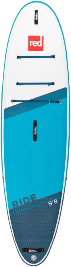 Red Paddle Co. Red Paddle Co 9'8 Ride MSL Inflatable SUP White-Blue-Dark Blue -Watersporten Winkel red paddle co 9 8 ride msl inflatable sup white blue dark blue 2