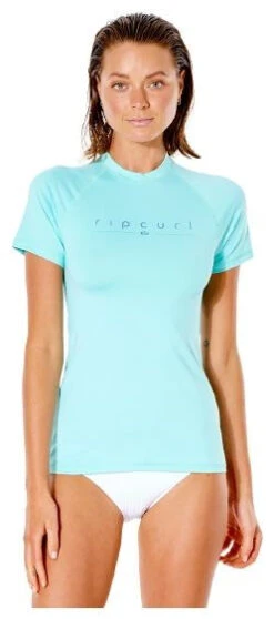 Rip Curl Golden Rays Short Sleeve UV Tee Women's -Watersporten Winkel rip curl golden rays s sl uv light aqua 10 m light aqua 0